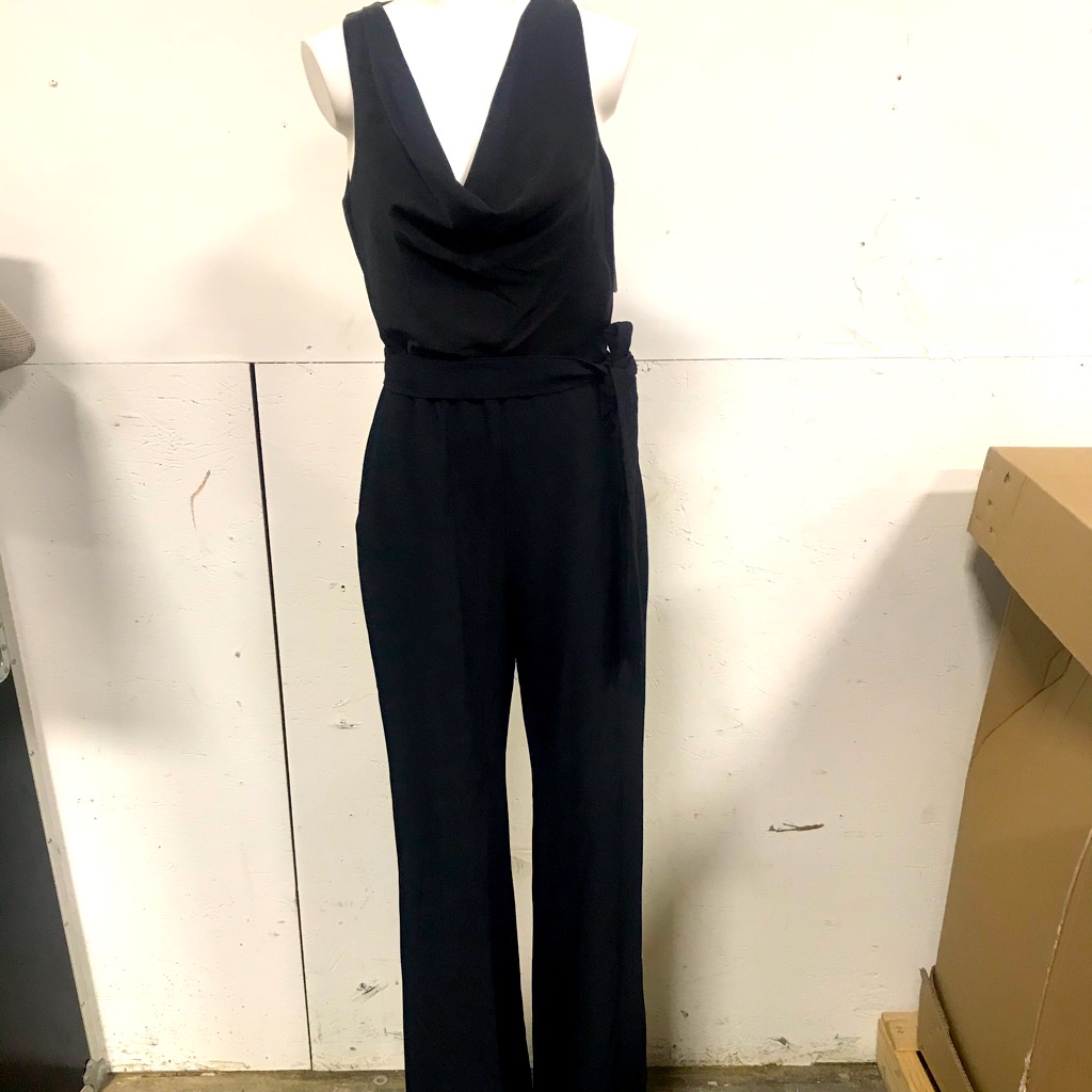 Eliza J. Satin Tie Waist Jumpsuit